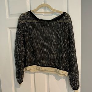 neutral mesh longsleeve top